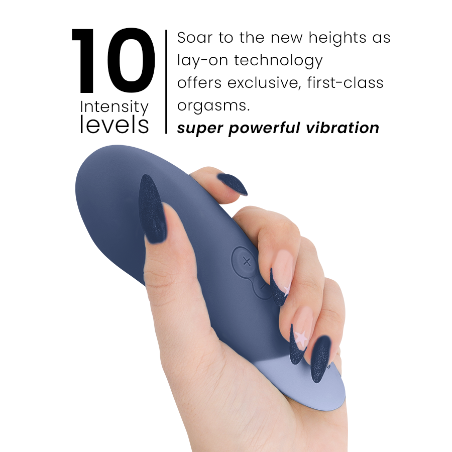 WOMANIZER - VIBE LAY-ON VIBRATORE SILENZIOSO BLU SCURO - WOMANIZER | Lingerie Harness Boutique