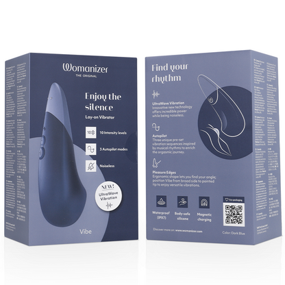 WOMANIZER - VIBE LAY-ON VIBRATORE SILENZIOSO BLU SCURO - WOMANIZER | Lingerie Harness Boutique