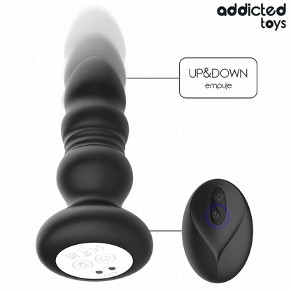ADDICTED TOYS - TAPPO ANALE ROTANTE E VIBRANTE, LUCE LED, TELECOMANDO - ADDICTED TOYS | Lingerie Harness Boutique