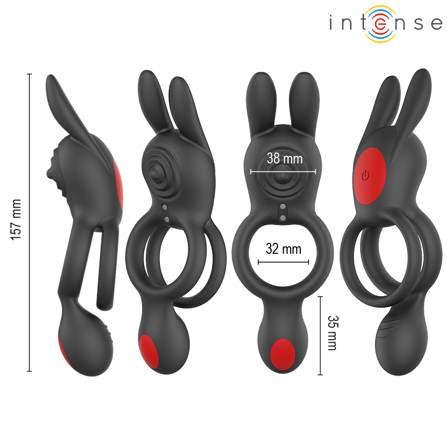 INTENSE - QUINN ANELLO A DOPPIA VIBRAZIONE CON TELECOMANDO - INTENSE COUPLES TOYS | Lingerie Harness Boutique