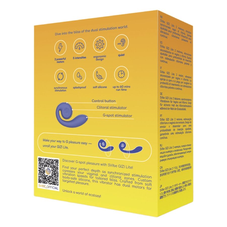 SNAIL VIBE - VIBRATORE VIOLA GIZI LITE DOPPIO PUNTO G E CLITORIDEO - SNAIL VIBE | Lingerie Harness Boutique