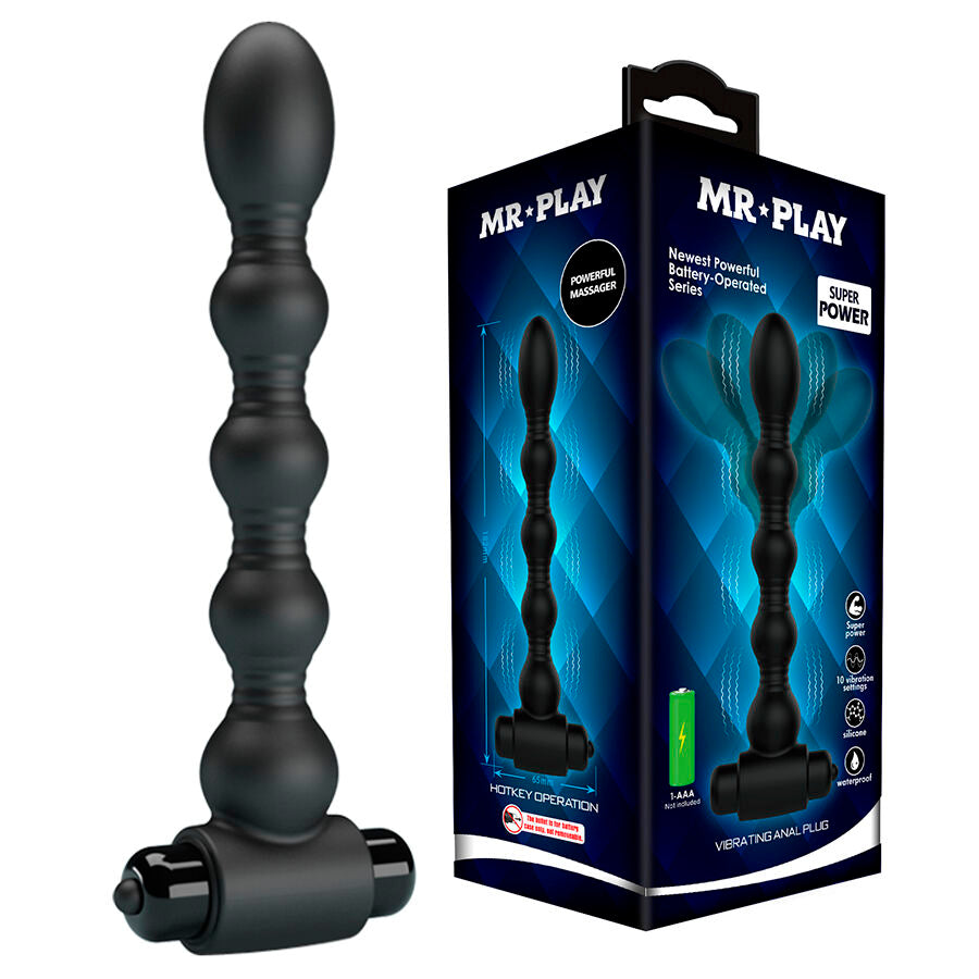 MR PLAY - MASSAGGIATORE ANALE VIBRANTE - MR PLAY | Lingerie Harness Boutique