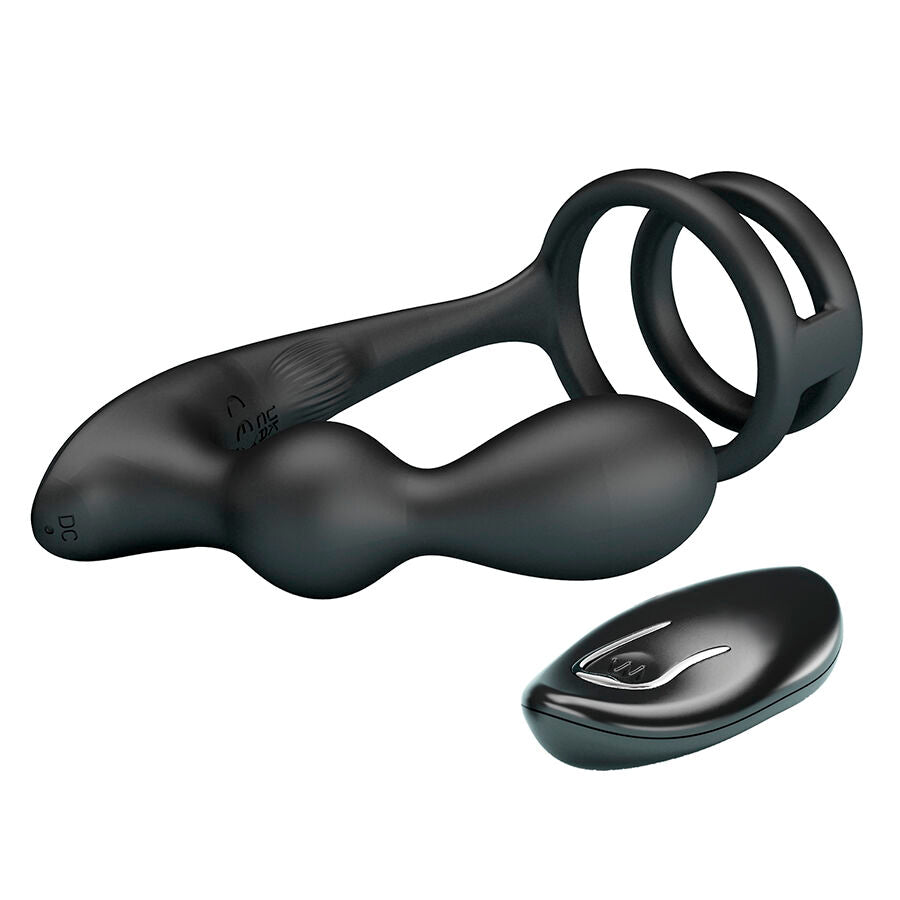 MR PLAY - PLUG ANALE VIBRANTE CON ANELLO PER PENE E TELECOMANDO - MR PLAY | Lingerie Harness Boutique
