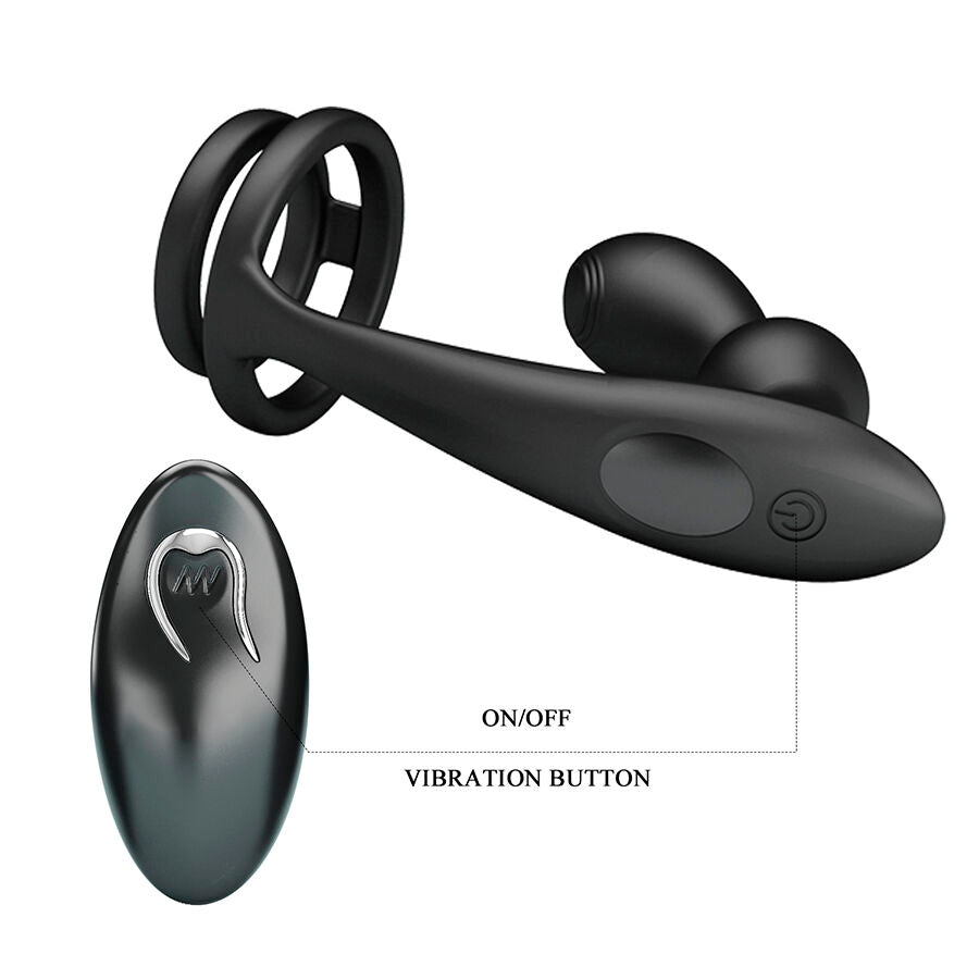MR PLAY - PLUG ANALE VIBRANTE CON ANELLO PER PENE E TELECOMANDO - MR PLAY | Lingerie Harness Boutique
