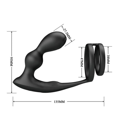 MR PLAY - PLUG ANALE VIBRANTE CON ANELLO PER PENE E TELECOMANDO - MR PLAY | Lingerie Harness Boutique