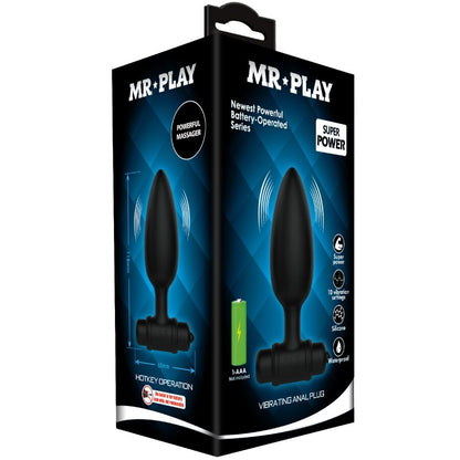 MR PLAY - SUPER POWER ANAL PLUG CON VIBRAZIONE - MR PLAY | Lingerie Harness Boutique