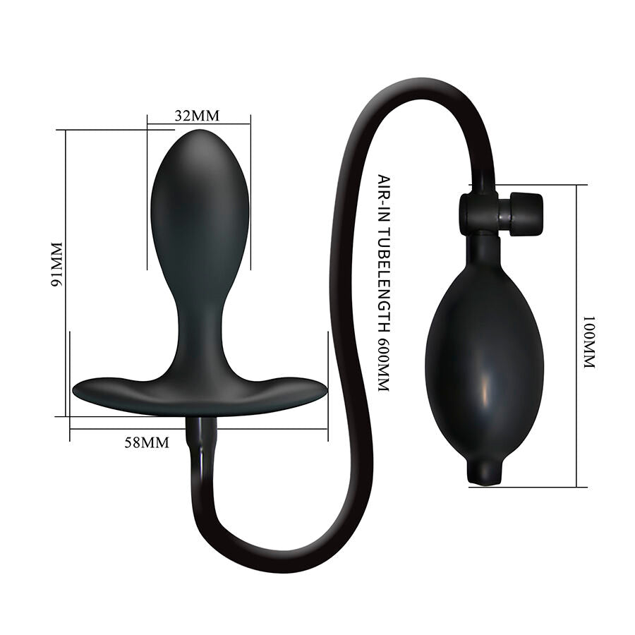 MR PLAY - TAPPO ANALE GONFIABILE REGOLABILE - MR PLAY | Lingerie Harness Boutique