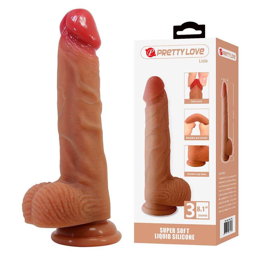 PRETTY LOVE - LISLE DILDO REALISTICO CON VENTOSA 20,6 CM -Ø- 4,2 CM - DILDOS | Lingerie Harness Boutique