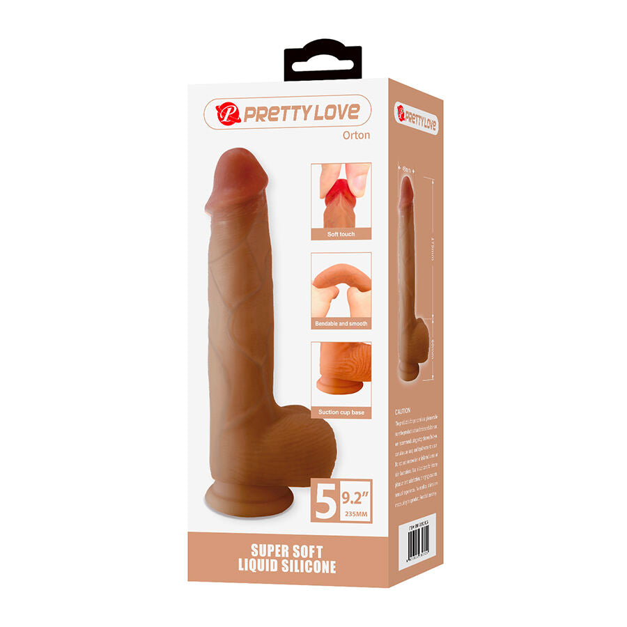 PRETTY LOVE - ORTON DILDO REALISTICO CON VENTOSA 23,5 CM -Ø- 4,9 CM - DILDOS | Lingerie Harness Boutique