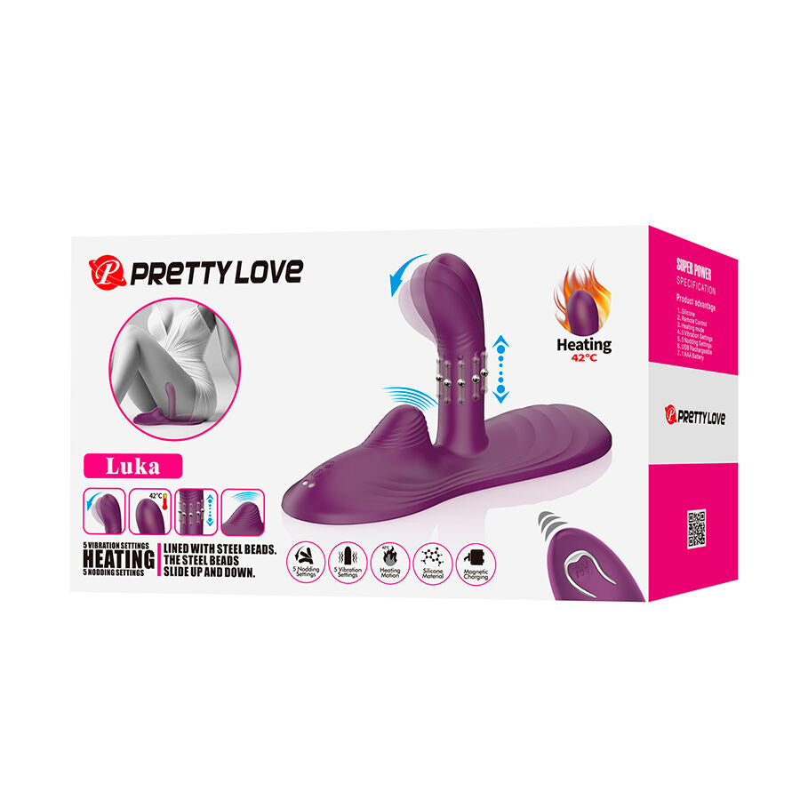 PRETTY LOVE - LUKA VIBRATORE CON EFFETTO CALORE E TELECOMANDO - REMOTE CONTROL | Lingerie Harness Boutique