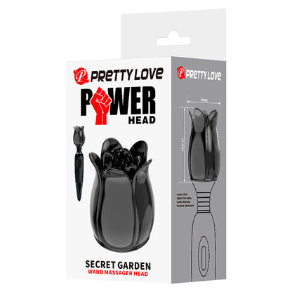 PRETTY LOVE - SECRET GARDEN TESTA DA MASSAGGIO NERA - HIGH TECH | Lingerie Harness Boutique