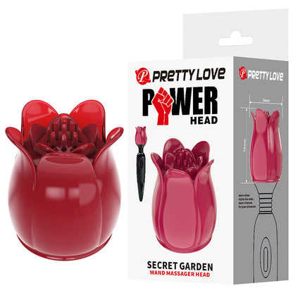 PRETTY LOVE - SECRET GARDEN TESTA DA MASSAGGIO ROSA - HIGH TECH | Lingerie Harness Boutique