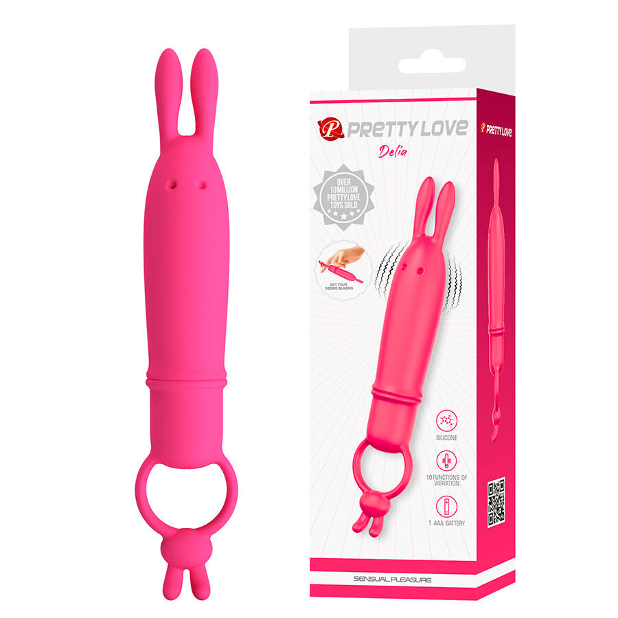 PRETTY LOVE - DELIA VIBRATORE CONIGLIO CON ANELLO DI RESISTENZA - FOR HIM | Lingerie Harness Boutique