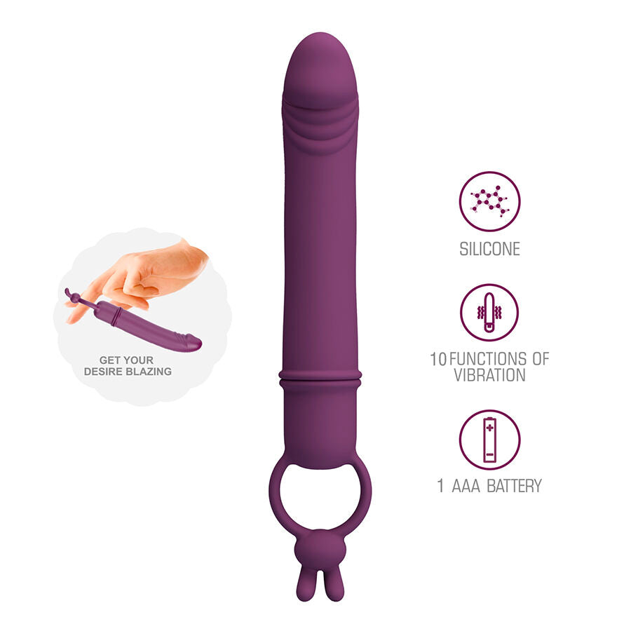 PRETTY LOVE - CORA VIBRATORE A FORMA DI PENE CON ANELLO DI RESISTENZA - FOR HIM | Lingerie Harness Boutique