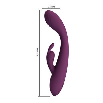 PRETTY LOVE - EMMA VIBRATORE VIOLA CON STIMOLATORE RABBIT - HIGH TECH | Lingerie Harness Boutique
