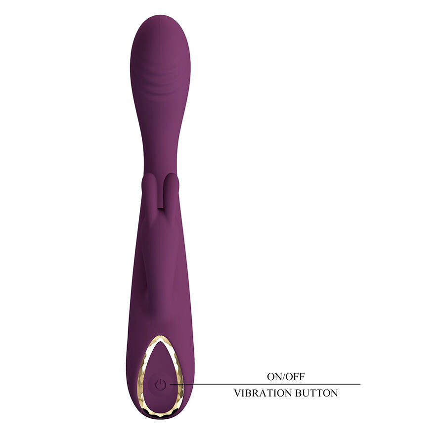 PRETTY LOVE - EMMA VIBRATORE VIOLA CON STIMOLATORE RABBIT - HIGH TECH | Lingerie Harness Boutique