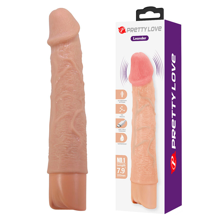 PRETTY LOVE - LEANDER VIBRATORE REALISTICO FLESSIBILE - FUN TOYS | Lingerie Harness Boutique