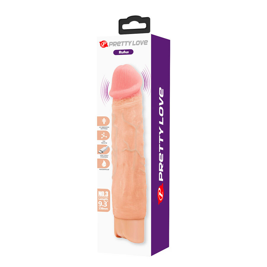 PRETTY LOVE - RUFUS VIBRATORE REALISTICO FLESSIBILE - FUN TOYS | Lingerie Harness Boutique