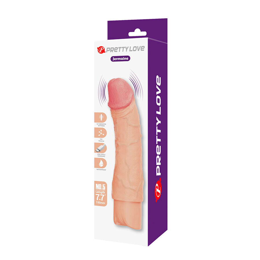 PRETTY LOVE - JERMAINE VIBRATORE REALISTICO FLESSIBILE - FUN TOYS | Lingerie Harness Boutique