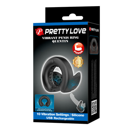PRETTY LOVE - QUENTIN ANELLO PER PENE CON STIMOLATORE TESTICOLARE - FOR HIM | Lingerie Harness Boutique