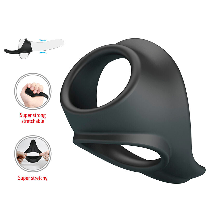 CRAZY BULL - ZADOK ANELLO ERGONOMICO CON STIMOLATORE PERINEALE - CRAZY BULL | Lingerie Harness Boutique