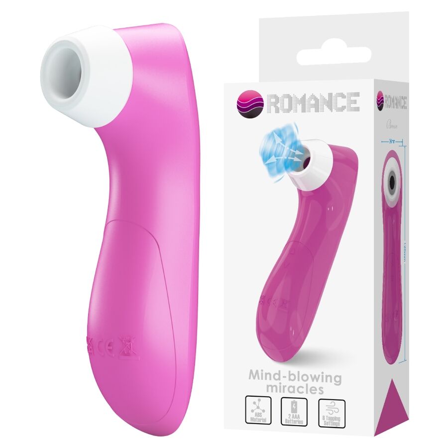 ROMANCE - DISPOSITIVO DI ASPIRAZIONE CLITORIDEA CON TECNOLOGIA A PULSAZIONE ROSA - ROMANCE | Lingerie Harness Boutique