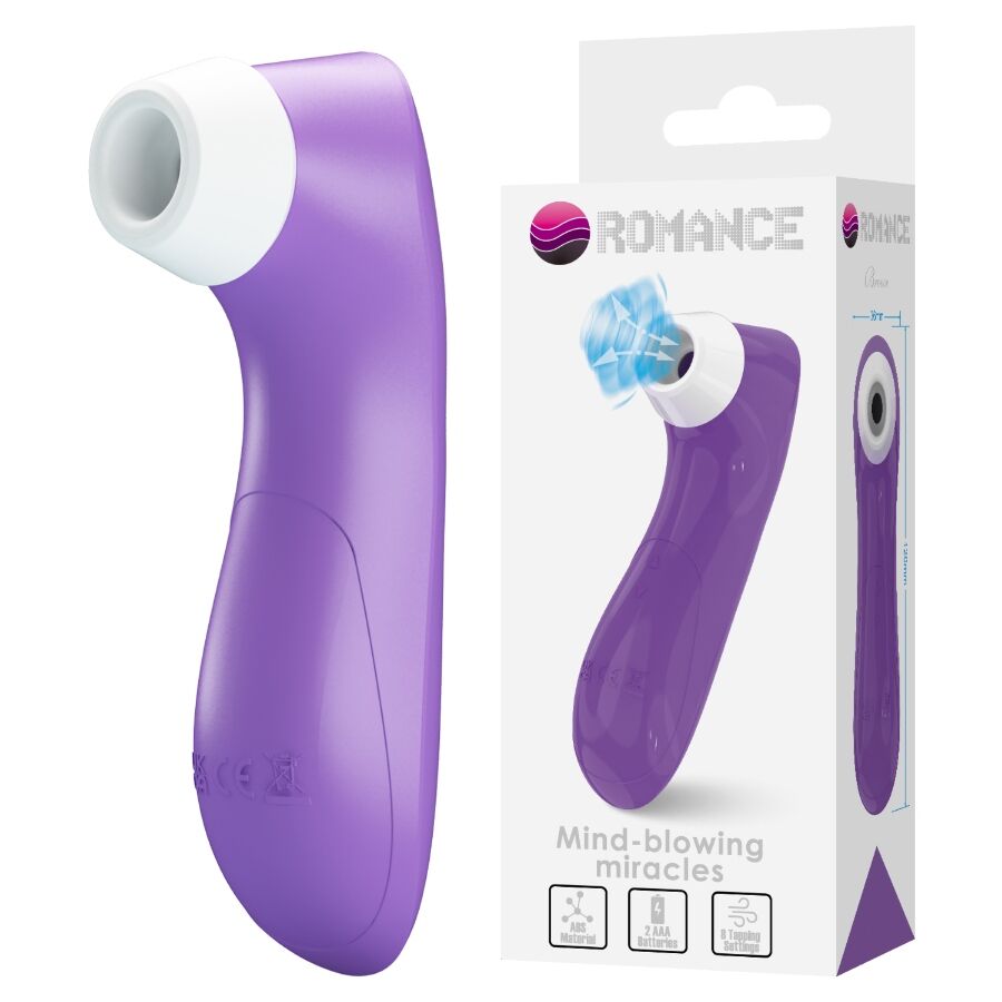 ROMANCE - STRUMENTO DI ASPIRAZIONE CLITORIDEA CON TECNOLOGIA A PULSAZIONE VIOLA - ROMANCE | Lingerie Harness Boutique