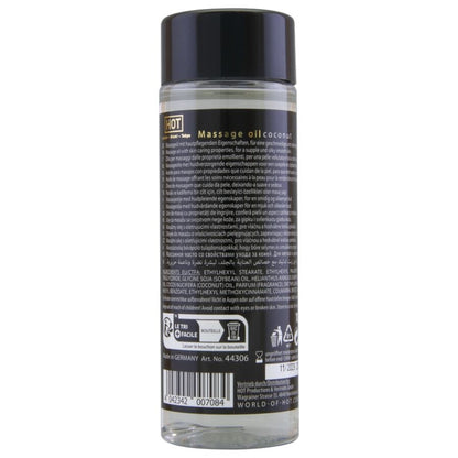 HOT - OLIO DA MASSAGGIO AL COCCO 100 ML - HOT | Lingerie Harness Boutique
