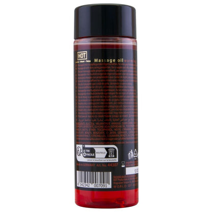 HOT - OLIO DA MASSAGGIO RISCALDANTE 100 ML - HOT | Lingerie Harness Boutique