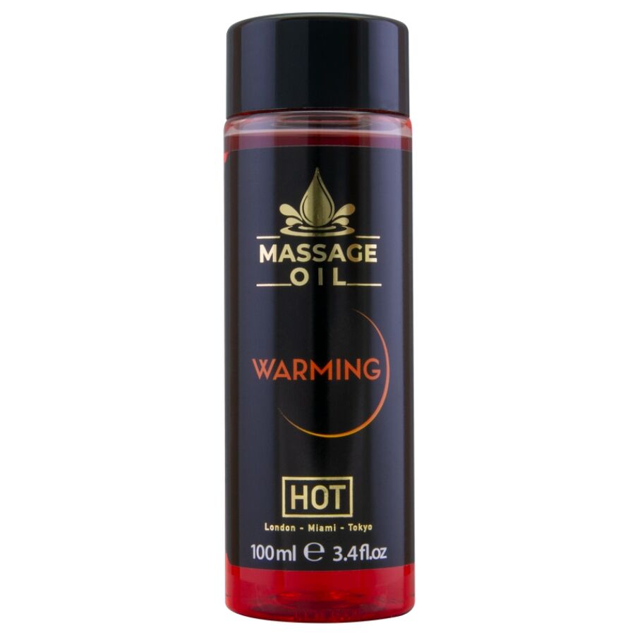 HOT - OLIO DA MASSAGGIO RISCALDANTE 100 ML - HOT | Lingerie Harness Boutique