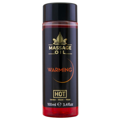 HOT - OLIO DA MASSAGGIO RISCALDANTE 100 ML - HOT | Lingerie Harness Boutique