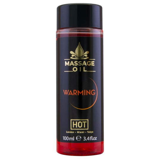 HOT - OLIO DA MASSAGGIO RISCALDANTE 100 ML - HOT | Lingerie Harness Boutique
