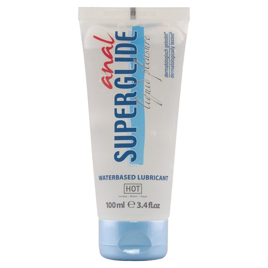 HOT - ANAL SUPERGLIDE LIQUID PLEASURE LUBRIFICANTE A BASE D'ACQUA 100 ML - HOT | Lingerie Harness Boutique