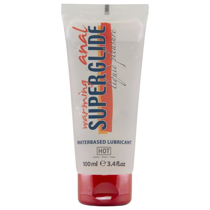 HOT - ANAL SUPERGLIDE LUBRIFICANTE LIQUIDO RISCALDANTE A BASE D'ACQUA 100 ML - HOT | Lingerie Harness Boutique