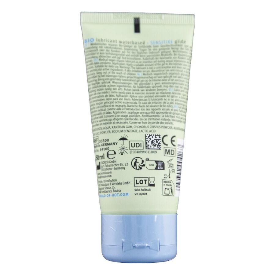 HOT - BIO LUBRIFICANTE A BASE ACQUA SENSITIV 50 ML - HOT | Lingerie Harness Boutique