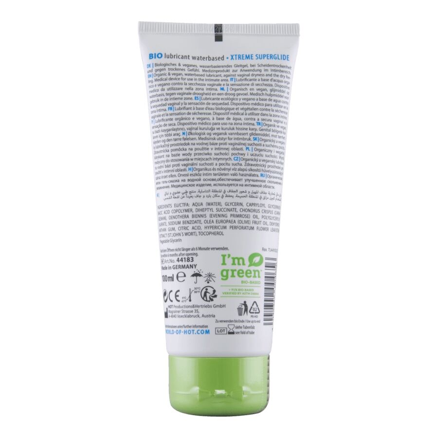 HOT - LUBRIFICANTE BIO A BASE D'ACQUA XTREME 100 ML - HOT | Lingerie Harness Boutique
