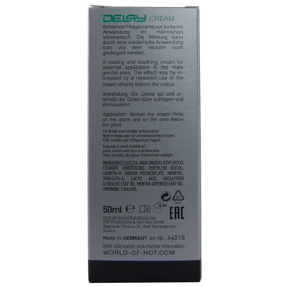 HOT - CREMA RITARDANTE 50 ML - HOT | Lingerie Harness Boutique