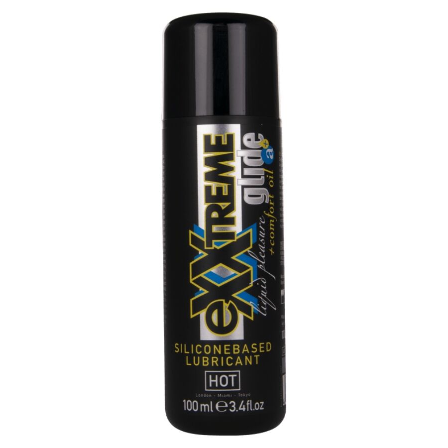 HOT - EXXTREME GLIDE LUBRIFICANTE A BASE DI SILICONE + OLIO COMFORT A+ 100 ML - HOT | Lingerie Harness Boutique