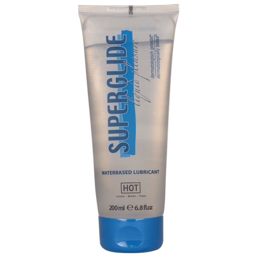 HOT - SUPERGLIDE LIQUID PLEASURE LUBRIFICANTE A BASE D'ACQUA 200 ML - HOT | Lingerie Harness Boutique