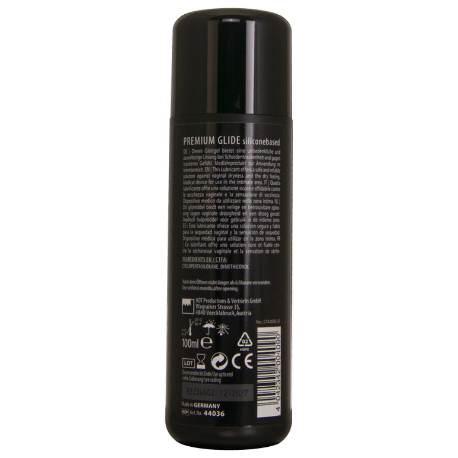 HOT - LUBRIFICANTE A BASE DI SILICONE PREMIUM SILICONE GLIDE 100 ML - HOT | Lingerie Harness Boutique