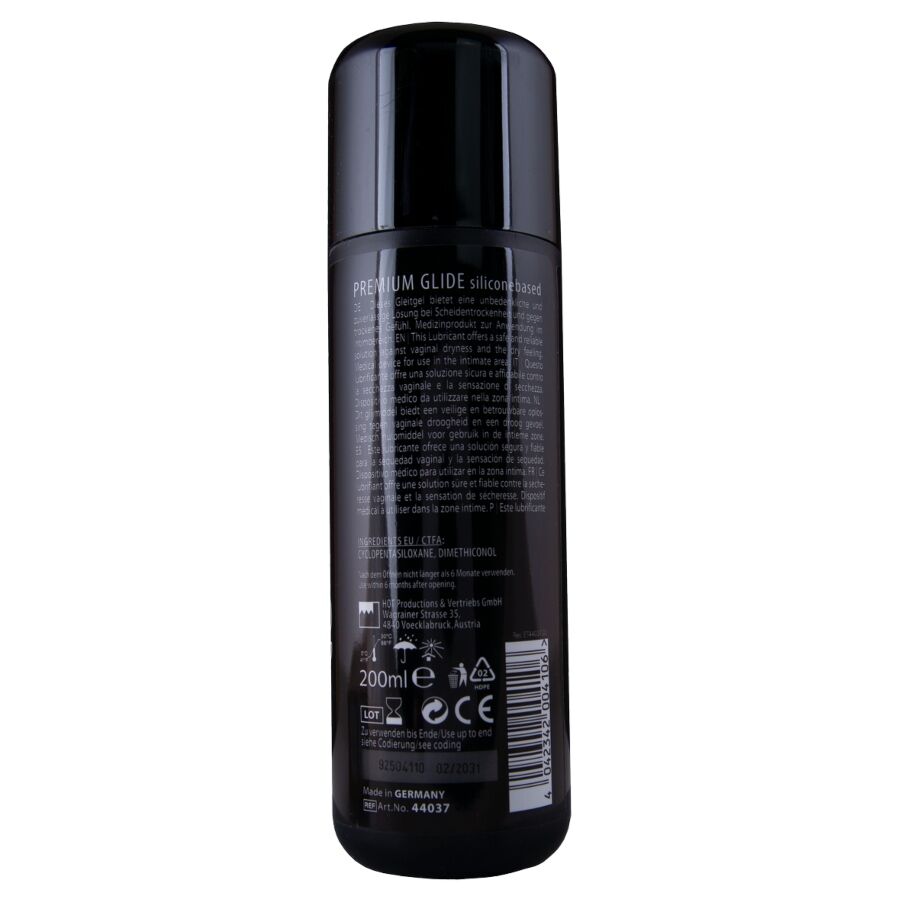 HOT - LUBRIFICANTE A BASE DI SILICONE PREMIUM SILICONE GLIDE 200 ML - HOT | Lingerie Harness Boutique
