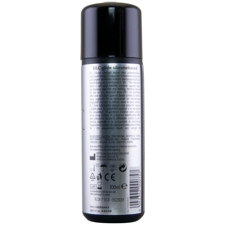 HOT - LUBRIFICANTE A BASE DI SILICONE SILC GLIDE 100 ML - HOT | Lingerie Harness Boutique