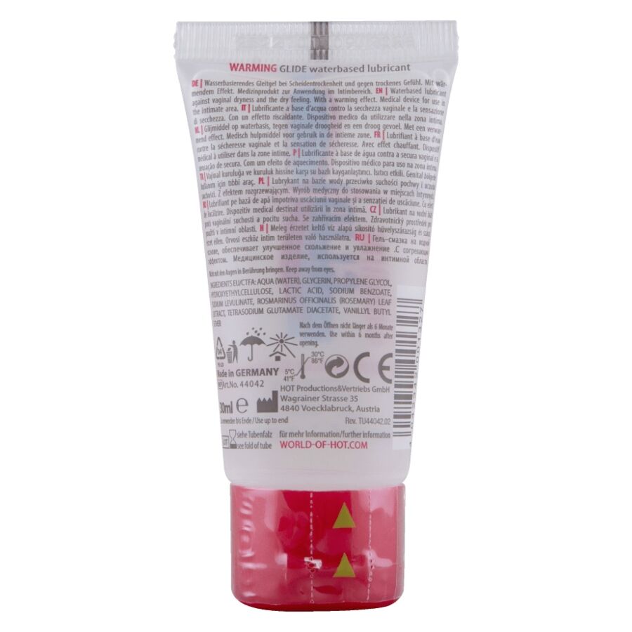 HOT - LUBRIFICANTE LIQUIDO RISCALDANTE A BASE D'ACQUA 30 ML - HOT | Lingerie Harness Boutique