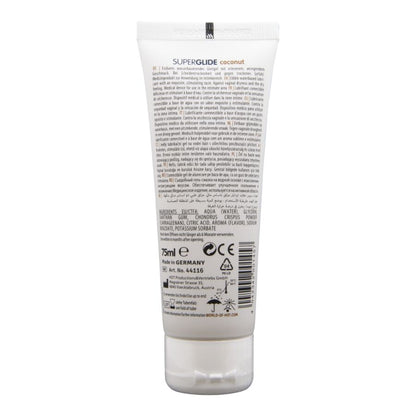 HOT - SUPERGLIDE LUBRIFICANTE COMMESTIBILI A BASE D'ACQUA DI COCCO 75 ML - HOT | Lingerie Harness Boutique