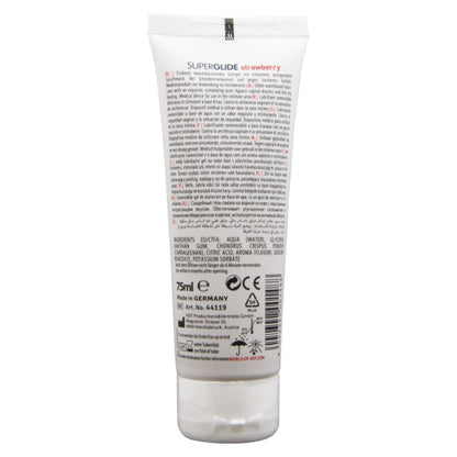 HOT - SUPERGLIDE LUBRIFICANTE COMMESTIBILI A BASE D'ACQUA FRAGOLA 75 ML - HOT | Lingerie Harness Boutique