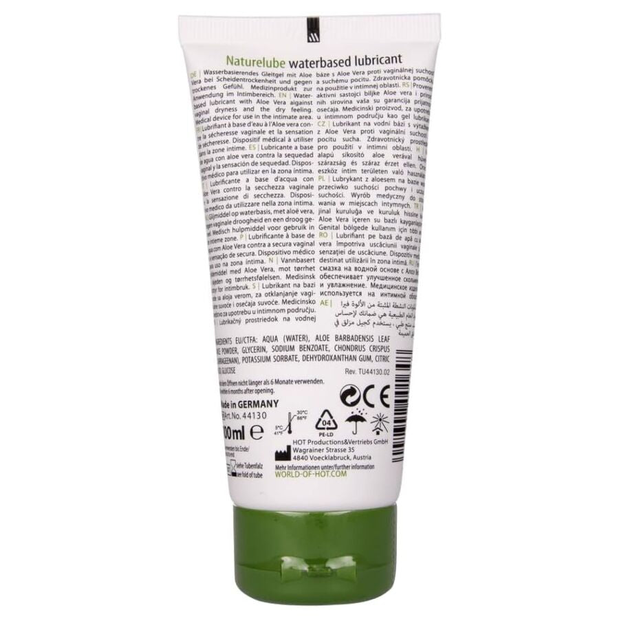 HOT - NATURE LUBE A BASE D'ACQUA DI ALOE VERA 100 ML - HOT | Lingerie Harness Boutique