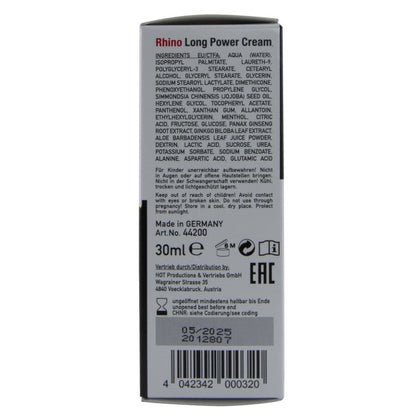 HOT - RHINO LONG POWER CREAM 30 ML - HOT | Lingerie Harness Boutique