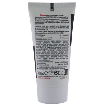 HOT - RHINO LONG POWER CREAM 30 ML - HOT | Lingerie Harness Boutique