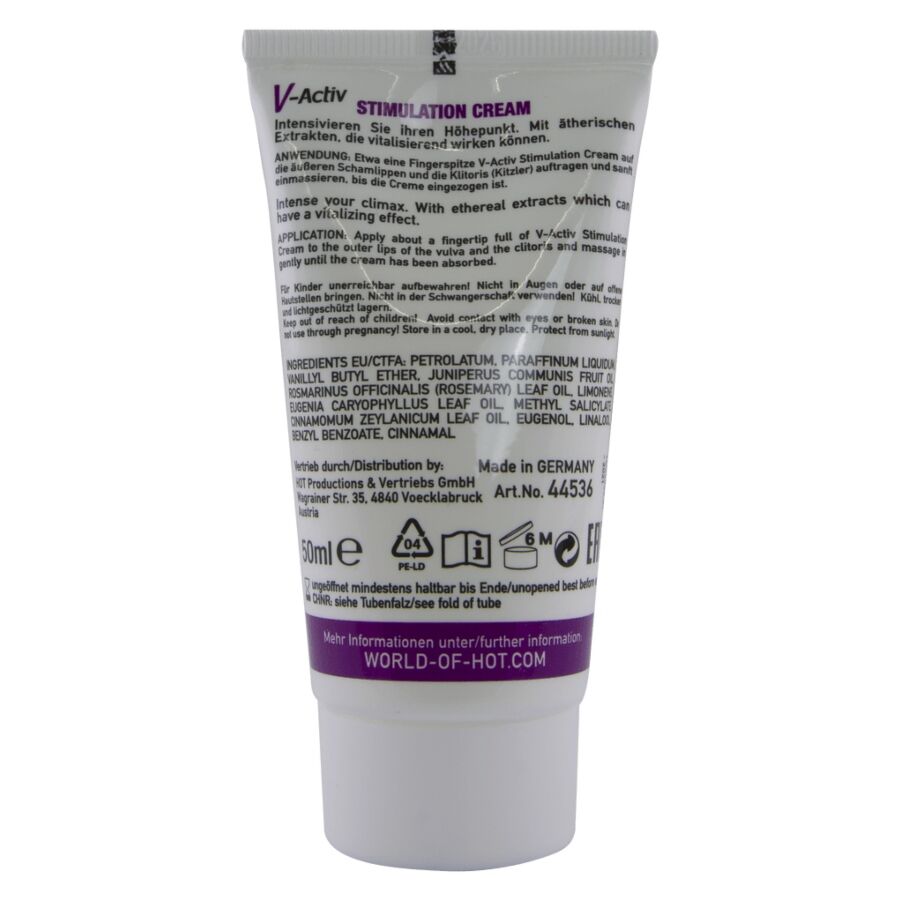 HOT - V-ACTIV CREMA STIMOLANTE DONNA 50 ML - HOT | Lingerie Harness Boutique