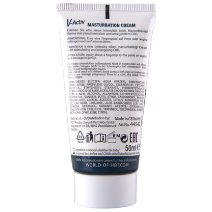 HOT - CREMA PER LA MASTURBAZIONE CON CBD - UNISEX 100ML - HOT | Lingerie Harness Boutique